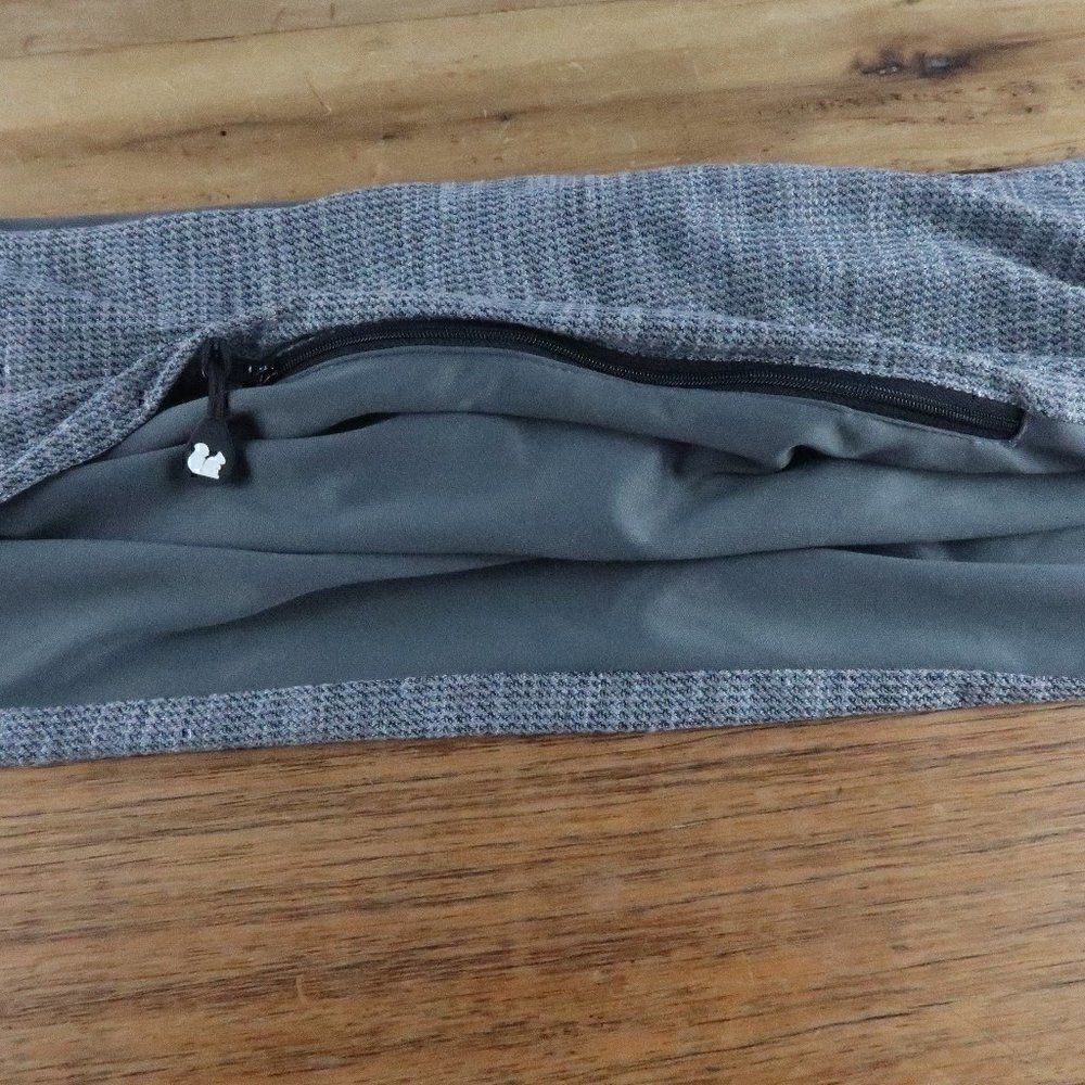 SHOLDIT HAZE GREY CONVERTIBLE INFINITY SCARF TRAVEL FITNESS PURSE W/ZIP POCKET